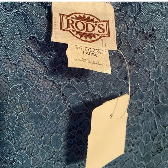 Rods Dresses Rods Western Palace Dusty Blue Lace Midi Dress Poshmark